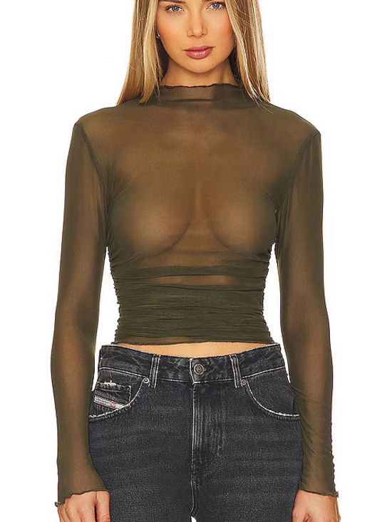 BY.DYLN Tops - NWT BY.DYLN Nina Top in Olive Green